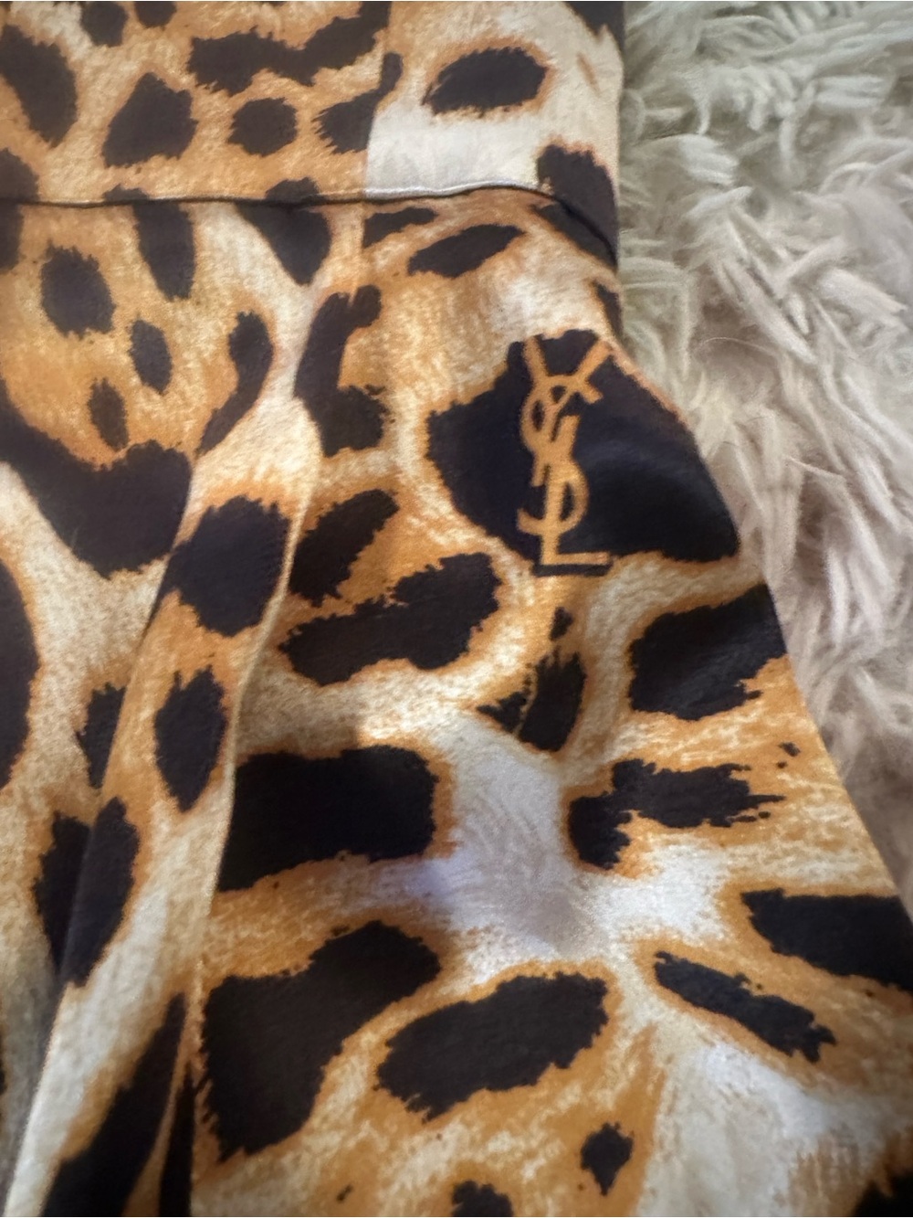Yves Saint Laurent Vintage Leopard Print Strapless Dress Size 38 - Picture 15 of 16